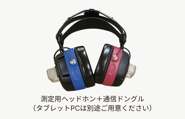 測定用ヘッドホン+通信ドングル